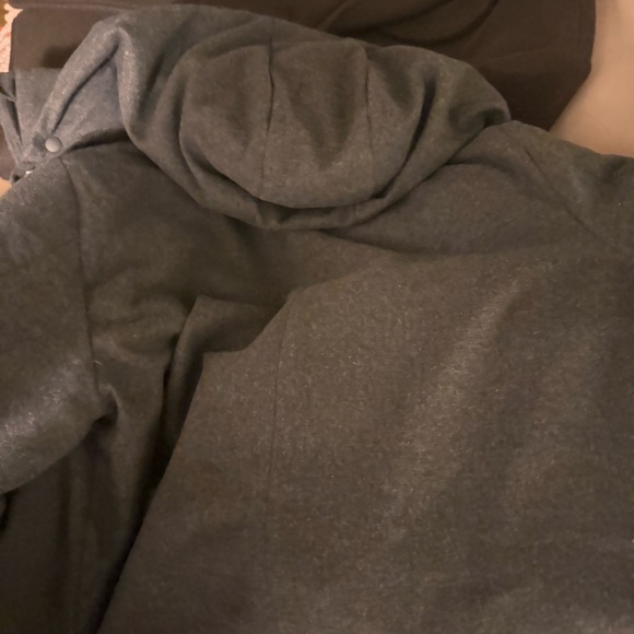 Last chance !NWT! Banana Republic Coal Black Flannel Long Puffer Coat - Medium - Picture 10 of 11